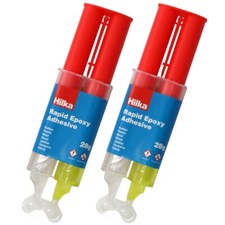 Hilka 2 Part Epoxy Resin Precision Hard Setting Strong Adhesive Glue (PACK OF 2)