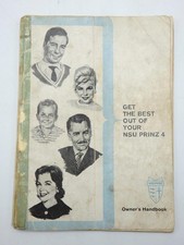 1961 - NSU PRINZ 4 Car - OWNER'S HANDBOOK in English