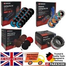 Parkside 125mm Metal Diamond Cutting Grinding Disc Wire Cup Brush Angle Grinder