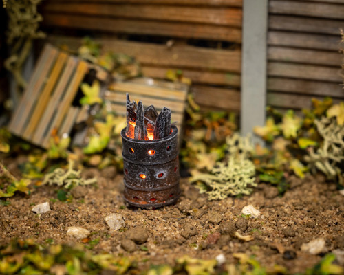 Model railway incinerator - model,