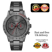 NEW HUGO BOSS 1513924 MEN'S STAINLESS STEEL GRAY STRAP & GRAY DIAL 44MM