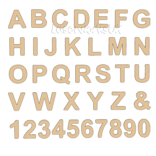 Arial font wooden letters - arial, &