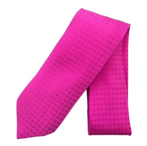 Hermes men silk tie - hermes, h