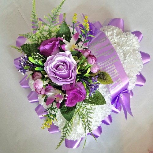 Lilac heart silk - lilac,