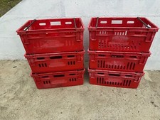 6 x Deep RED Bail Arm Crates