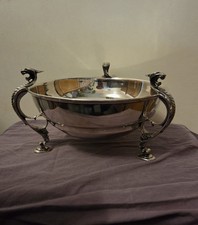 Antique Silver Serving Bowl - Made In Sheffield England