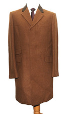 NEW WITH TAGS TURNER & SUNDERSON LONDON MACKLIN COVERT COAT SIZE 36'' R BROWN