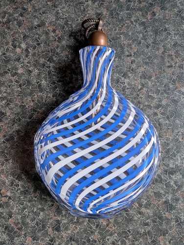 Nailsea glass flask - nailsea,