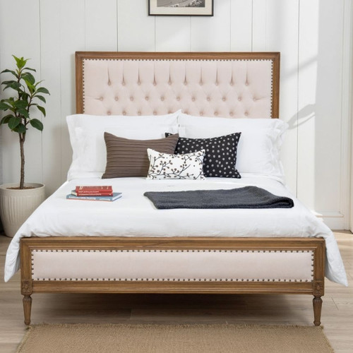 French upholstered bed - bed, frame
