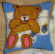 Gobelin L Baby Bear Blue Printed Cross Stitch Kit