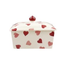 Emma Bridgewater Pink Hearts Small Butter Dish English Earthenware 1PIH020143