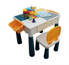 Kids Table & Chair Desk Set Childrens Activity Play & Build  Bricks 46 x 46cm