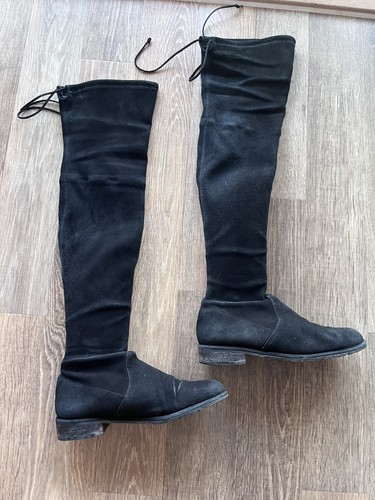Stuart weitzman black suede - stuart,