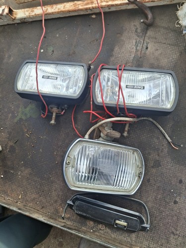Old vintage car spot lights - old,