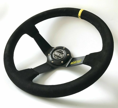 350mm suede deep dish steering - 350mm,