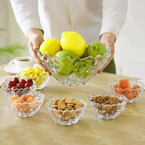 7pc glass bowl - glass, crystal