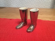 VINTAGE Grenadier Pair of Silver Plated Riding Boots Shot Spirit Measure Cups
