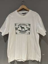 One True Saxon White Mens T-Shirt With Englands Finest Logo. Size 3XL
