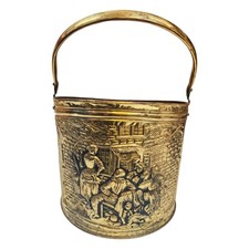 Vintage Brass Coal Bucket