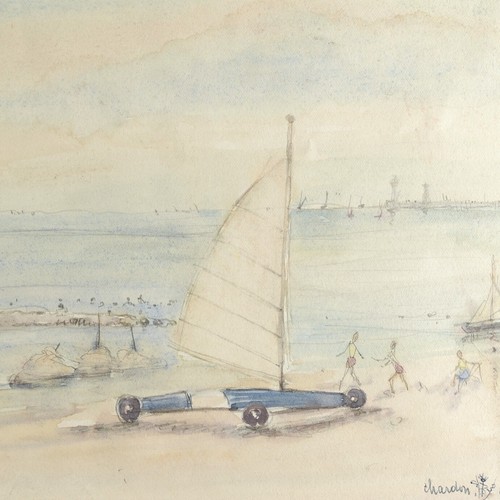 Watercolor paper the sand - on,