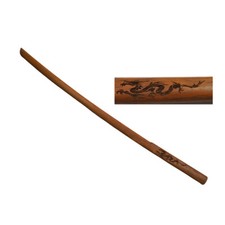 Wooden Martial Arts Bokken Red Oak Wood Dragon Training Aid Practice Weapons