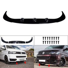 For 10-15 VW Transporter T5 Front Bumper Lower Gloss Black Splitter Spoiler Lip