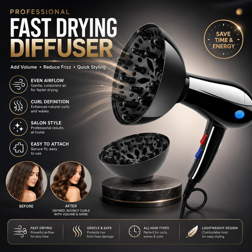 Universal hair dryer diffuser - hair,