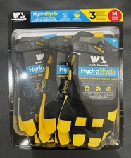 Wells Lamont HydraHyde Leather Pam Work Gloves Safety Heavy Duty Pack of 3 Pairs