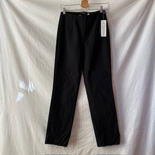 Robell Marie Slim Straight Fit Black Pull On Trousers Size 8 NEW Full Length
