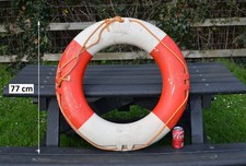 used old life ring buoy 77 cm