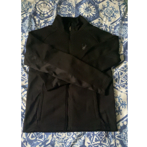 Spyder black full zip - spyder, men's