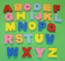 CHUNKY FOAM ALPHABET CAPITAL LETTERS FINGER POSTER PAINTING & BATHTIME SPONGES