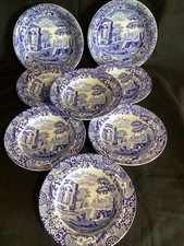 Spode blue italian - blue, rimmed