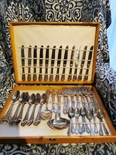 Vintage Rostfrei Solingen 800 Silver Plate Scroll Canteen Of Cutlery 🍽️✨✨ 