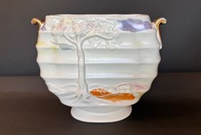 RARE ANTIQUE CROWN DUCAL ART DECO 'COUNTRYSIDE' VASE - HAND-PAINTED