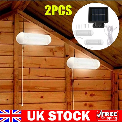 2pcs solar powered led shed - 2pcs,