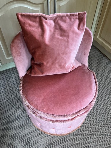 Dusty pink velvet barrel - pink,