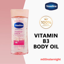 1x Vaseline Intensive Care Vitamin B3 Body Oil 200ml Rose Gel Moisturizing