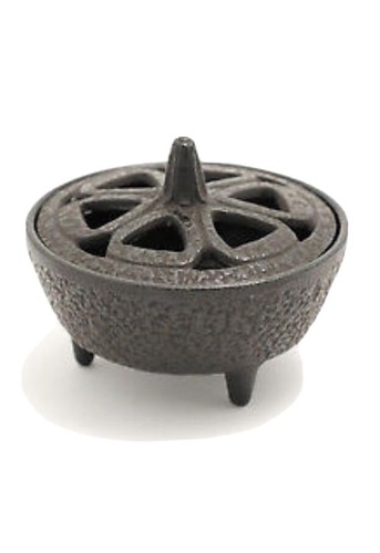 Cast iron lotus cauldron - lotus,