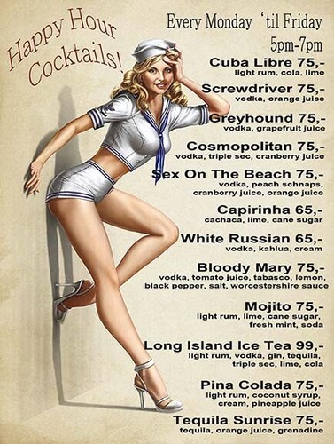 Happy hour cocktail retro - happy,