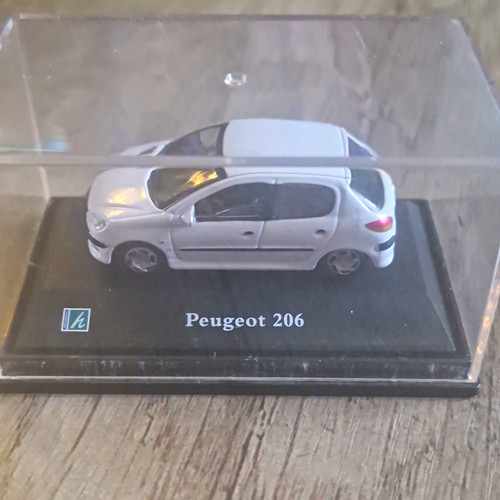 Peugeot 206 silver diecast - silver,