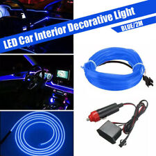 Universal Car Atmosphere Lamp Blue Interior Strip Light Wire LED Decor AccessorY