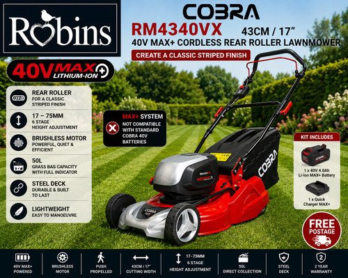 Cobra rm4340vx ion 40v - li-ion,