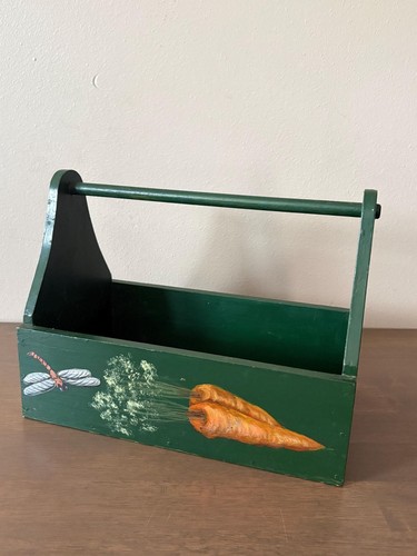 Vintage hand painted wooden - vintage,