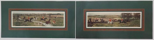 Pair hunting scenes print - pair,