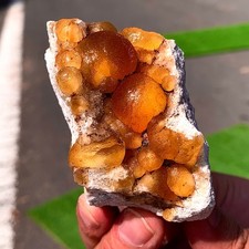 168G Natural transparent yellow spherical fluorite mineral crystal sample