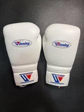 [Excellent Condition] Winning Lace up MS-500 14oz Boxing gloves White