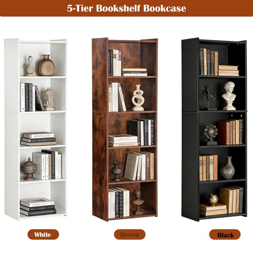 Tier bookshelf bookcase for - 5-tier,
