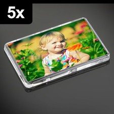 5x Premium Quality Clear Acrylic Blank Fridge Magnets 70 x 45 mm | Large Photo