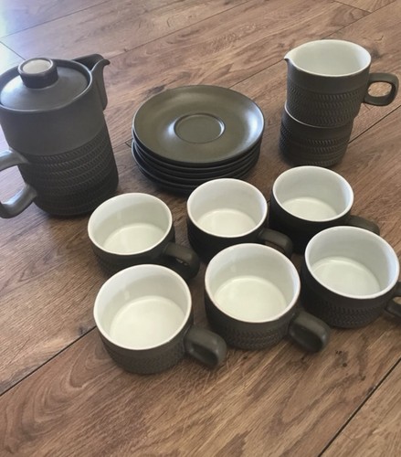 Denby chevron piece coffee - denby,